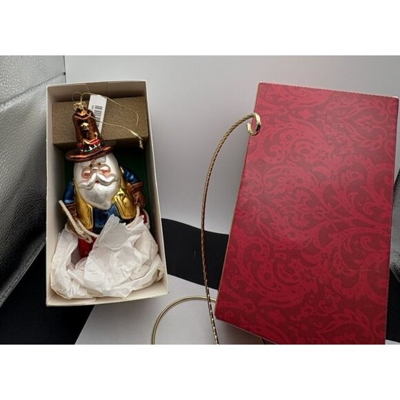 OLD WORLD BLOWN GLASS ORNAMENT WESTERN SANTA Cowboy - Picture 6 of 7